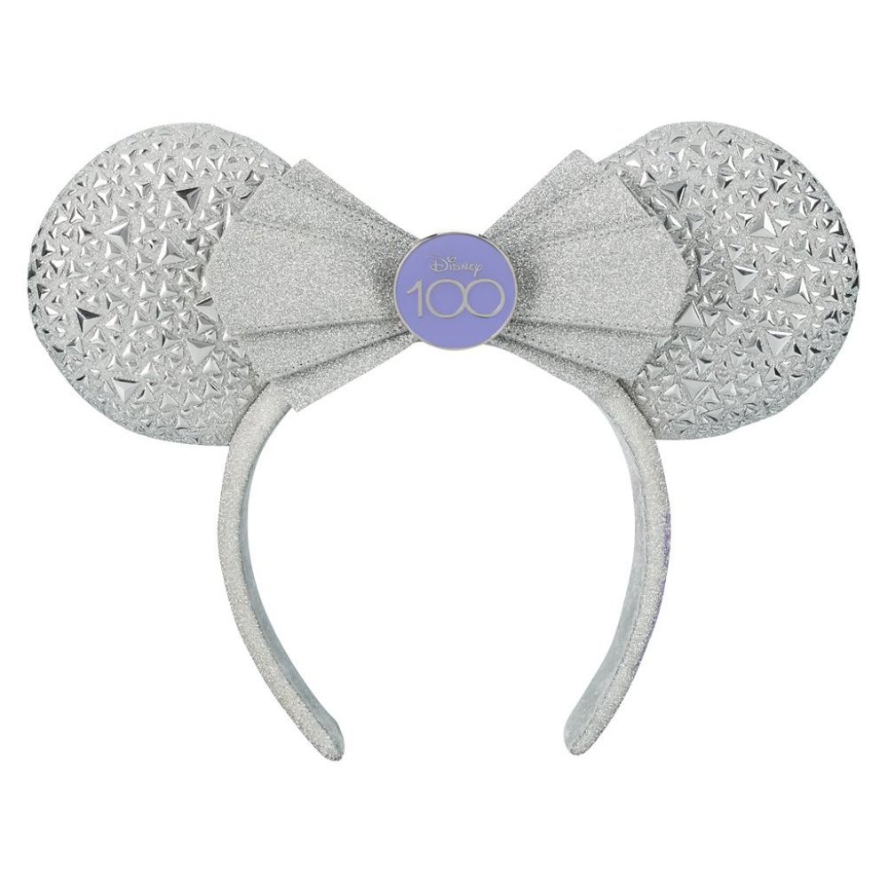 DISNEY 100 ANNIVERSARY PLATINIUM MINNIE MOUSE EAR HEADBAND CAST MEMBER EXCLUSIVE